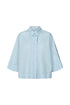 Rabens Saloner louisanna poplin cropped shirt light blue